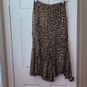 New WD. NY Leopard Print Midi Skirt
